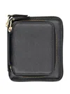 Comme Des Garçons Zip-around Leather Wallet In Black