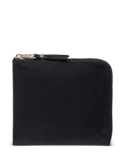 Comme Des Garçons Zip-around Leather Wallet In Black