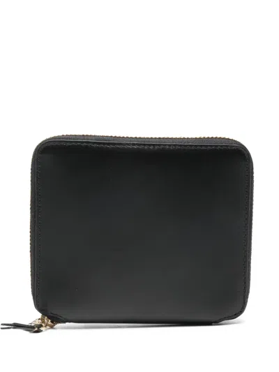Comme Des Garçons Zip-around Leather Wallet In Black