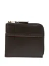 Comme Des Garçons Zip-around Leather Wallet In Brown