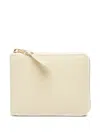 Comme Des Garçons Zip-around Leather Wallet In Neutral