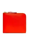 Comme Des Garçons Zip-around Leather Wallet In Red