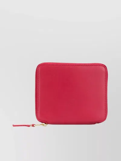 Comme Des Garçons Zip-around Wallet Coin Pocket In Red