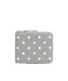 Comme Des Garçons Wallet Polka Dot Printed Zip-around Wallet In Gray