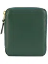 Comme Des Garçons Zip Around Wallet In Green