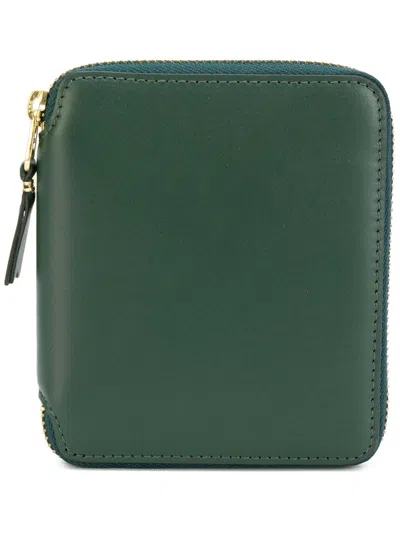 Comme Des Garçons Zip Around Wallet In Green