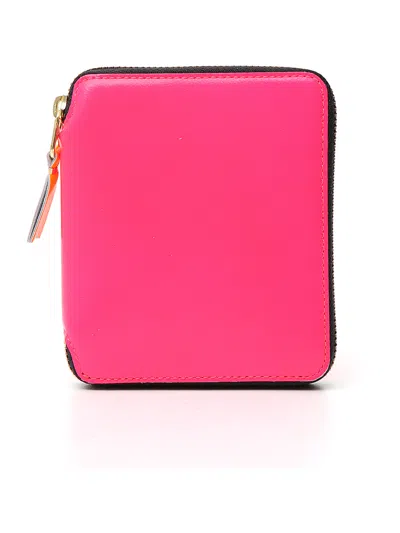 Comme Des Garçons Zip-around Wallet In Pink