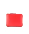 Comme Des Garçons Zip-around Leather Wallet In Red