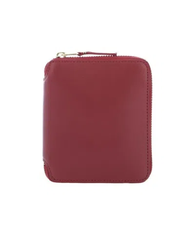 Comme Des Garçons Zip Around Wallet In Red