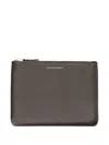 Comme Des Garçons Zip Clutch Bag In Gray