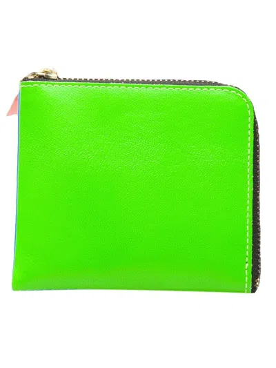 Comme Des Garçons Zip Coin Pouch In Blue