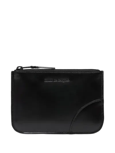 Comme Des Garçons Zip-fastening Curved Coin Purse In Black