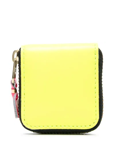Comme Des Garçons Zip-fastening Leather Coin Purse In Yellow