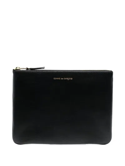 Comme Des Garçons Zip-fastening Leather Wallet In Black