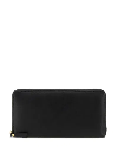 Comme Des Garçons Zip-fastening Leather Wallet In Black