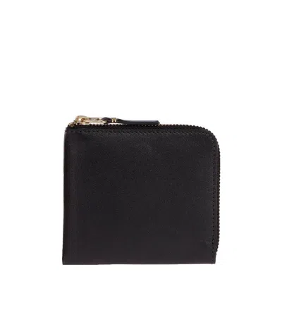 Comme Des Garçons Zip-fastening Leather Wallet In Black