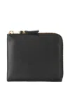 Comme Des Garçons Zip-fastening Leather Wallet In Brown
