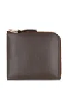 Comme Des Garçons Zip-fastening Leather Wallet In Brown