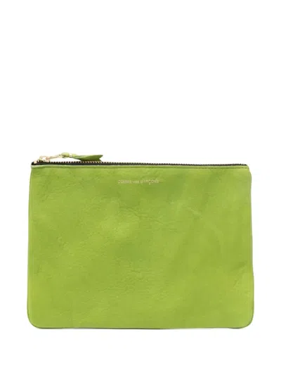 Comme Des Garçons Zip-fastening Wallet In Green