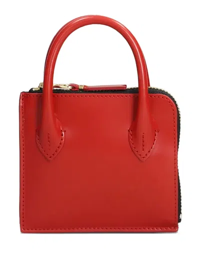 Comme Des Garçons Zip Handle Wallet In Red