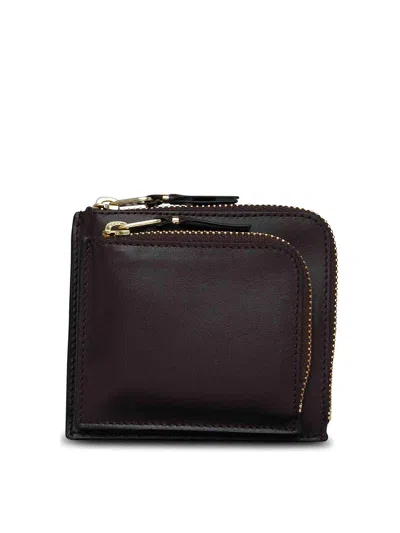 Comme Des Garçons Zip Pocket Wallet In Brown