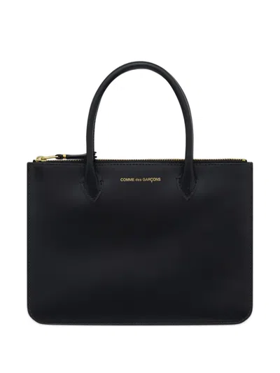 Comme Des Garçons Zip-pouch Tote Bag In Black