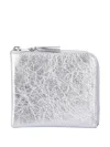 Comme Des Garçons Zip Small Wallet In Silver