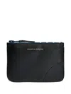 Comme Des Garçons Zip-top Polka-dot Wallet In Black