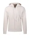 Comme Des Garçons Zip-up Hooded Sweatshirt In White