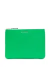 Comme Des Garçons Logo Wallet In Green