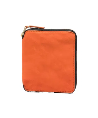 Comme Des Garçons Zip Wallet In Orange