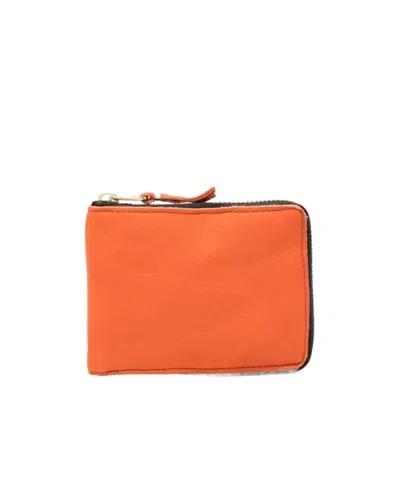 Comme Des Garçons Zip Wallet In Orange