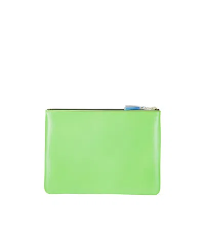 Comme Des Garçons Zip Wallet In Green