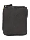 Comme Des Garçons Textured Black Cowhide Zip Wallet In Black