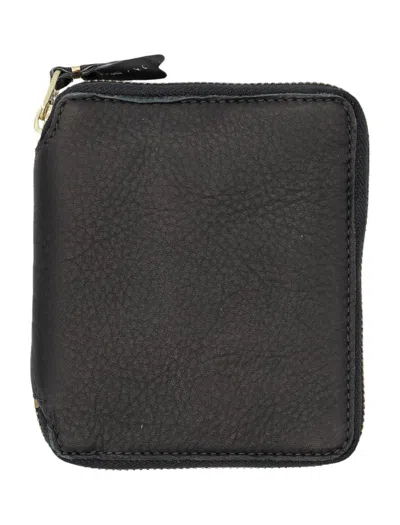 COMME DES GARÇONS COMME DES GARÇONS TEXTURED BLACK COWHIDE ZIP WALLET