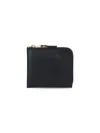 Comme Des Garçons Streamlined Leather Line With Smooth Finish In Black