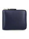 Comme Des Garçons Zip Wallet In Blue