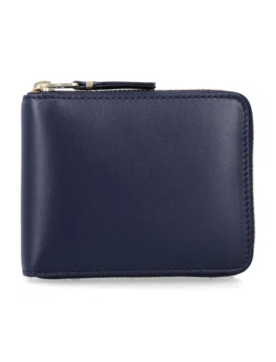 Comme Des Garçons Zip Wallet In Blue