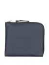 Comme Des Garçons Zip Wallet In Blue