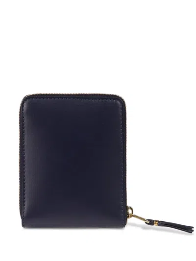 Comme Des Garçons Zip Wallet In Blue