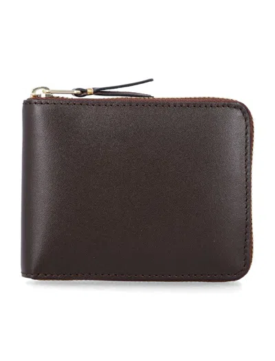 Comme Des Garçons Zip Wallet In Brown