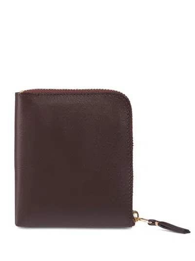 Comme Des Garçons Zip Wallet In Brown