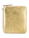 Comme Des Garçons Zip Wallet In Gold