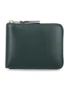 Comme Des Garçons Small Zip Wallet In Green