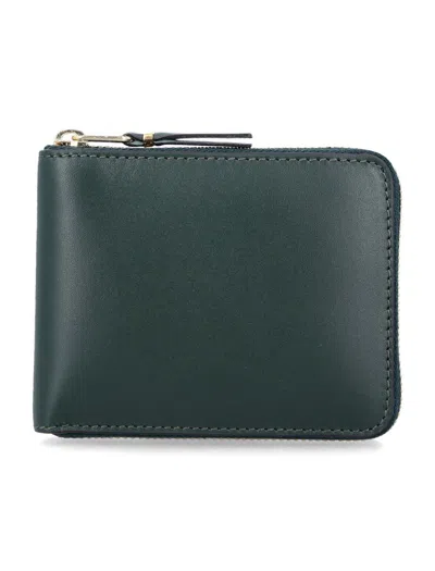 Comme Des Garçons Zip Wallet In Green