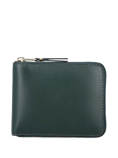 Comme Des Garçons Zip Wallet In Green