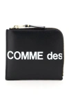 COMME DES GARÇONS ZIP WALLET HUGE LOGO