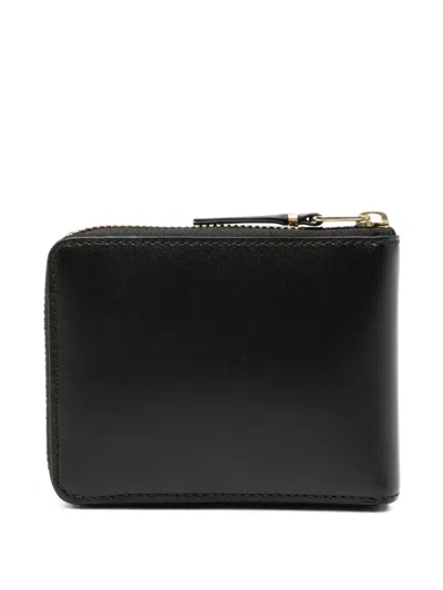Comme Des Garçons Zip-around Leather Wallet In Black