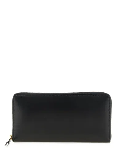 Comme Des Garçons Zip-around Leather Wallet In Black