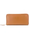Comme Des Garçons Zipped Around Wallet In Brown